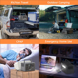 ALLWEI Portable Power Station 500W, 512Wh LiFePO4 Battery, UPS Function, 2.5Hrs Fast Charge, 3 AC Outlets(Surge 1000W), Solar Generator for Outdoor Camping RV CPAP Home Emergency ALLWEI