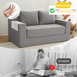 MeMoreCool Sleeper Sofa Bed, Small Couch Futon Bed with Pillows, Convertible Loveseat Boneless Sofa, Folding Floor Foam Couch for Bedroom, Foldable Comfy Lounge Compressed in A Box No Assembly MeMoreCool