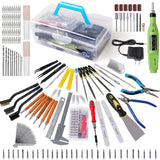 165 Pcs Pro Grade 3D Printing Tool Kit,3D Printer Tool Kits,Diverse 3D Printer Accessory & Electric Polishing Machine,Including Tool Box,for Remove/Trim and Finish 3D Print (Multi-Purpose)【HIJIRH】 HIJIRH