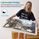 Playboda 1500 Pieces Rotating Plastic Puzzle Board with Drawers and Cover, 35"x27" Portable Jigsaw Puzzle Table for Adults, Lazy Susan Spinning Puzzle Boards, Multicolor (Patent Design) Playboda