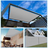 Awnpro 20' x 34' Sun Shade Sail Straight Edge Sun Shade Canopy with Grommets Sunlight Block Shade Cover for Outdoor Pergola Patio Backyard Garden (Light Gray) AwnPro