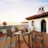 PATIOHIT Modern Aluminum Outdoor Dining Table - Expandable Patio Glass Dining Table for 6-8, Extendable Aluminum Patio Extender Table 35" to 70" for Backyard, Porch, Deck, Garden, Tempered Glass Gray PATIOHIT