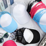 Eurzom 20 Pack Sublimation Blank Mesh Baseball Cap Polyester Mesh Plain Trucker Hat Printing Embroidery Summer Unisex (Multicolored) Eurzom