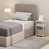 Furinno Just 3-Tier Turn-N-Tube Nightstand, 2-Pack, White/White Furinno