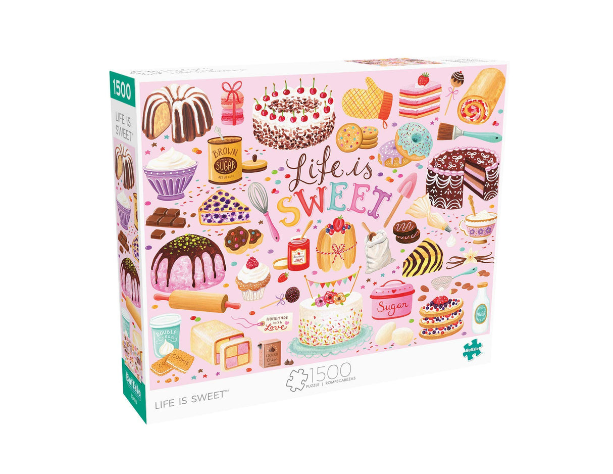Buffalo Games - Janna Krupinski - Life is Sweet - 1500 Piece Jigsaw Puzzle for Adults -Challenging Puzzle Perfect for Game Nights - Finished Size is 38.50 x 26.50 Buffalo Games