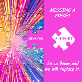 Impossible Puzzles for Adults 1000 Piece, Hard Difficult Puzzles Light, Colorful Rainbow Gradient Puzzle, Challenging Jigsaw Puzzles PICKFORU