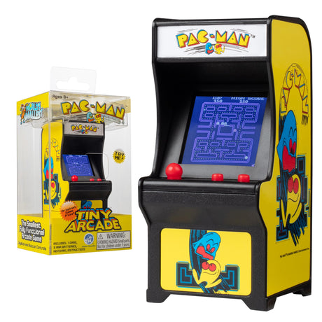 Tiny Arcade Pac-Man 3.5" Mini Retro Game - Functional Arcade Cabinet w/ Real Gameplay & Sounds - Classic Game Fits in the Palm of Your Hand (Ages 8+) TINY ARCADE