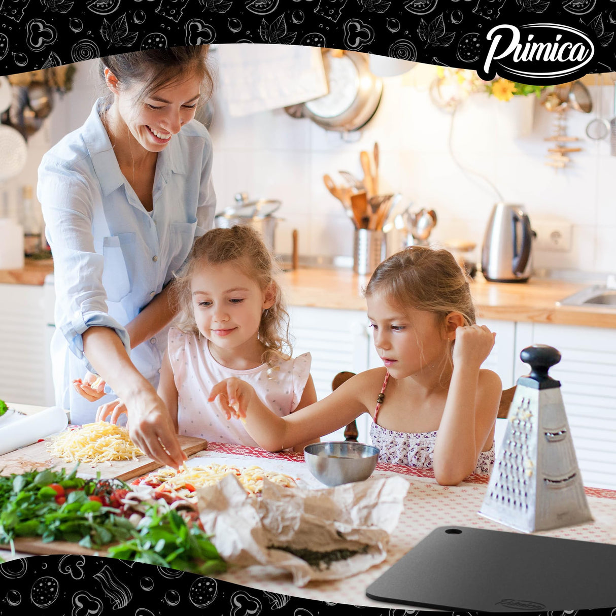 Primica Pizza Steel XL for Oven & Grill,16"x13.4", The Ultimate Crust Game Changer, Perfect for Oven Baked Pizza with higher Conductivity, Premium Baking Alternative to Pan and Stone Primica