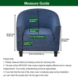 CRFATOP Soft Club Chair Slipcover Stretch Barrel Chair Covers Printed Tub Chair Slipcovers Round Couch Covers Spandex Armchair Sofa Cover Removable Furniture Protector for Living Room,02 CRFATOP