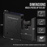 FIREGEAR Gun Safe Biometric Pistol Safe, Quick Access Handgun Safe, Safes for Handgun with Fingerprint, PIN Code, KEY, Mounted Nightstand and Gun Lock FIREGEAR