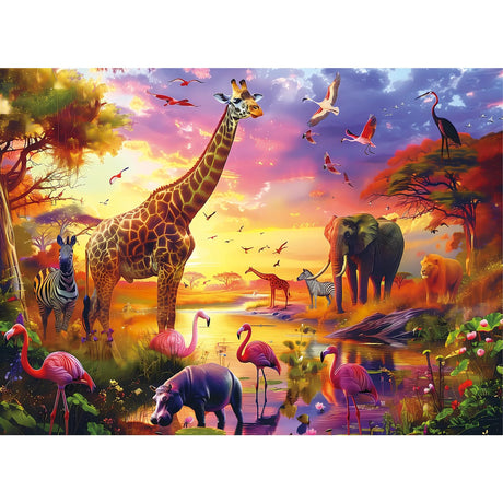 300 Piece Puzzles for Adults,Animals of The Savannah Jigsaw Puzzle for Adults Kids Seniors,Recycled Cardboard Large Piece Puzzle 300 Piece,Family Activity Great Gift for Family Friends 20.5 * 15 in MJYPHDM