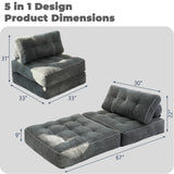 LFCREATOR Folding Sofa Bed,Convertible Sleeper Chair for Adults, Folding Sofa Bed Foam Filling Couch with Pillow，Sleeper Chairs Single Size Floor Mattress LFCREATOR
