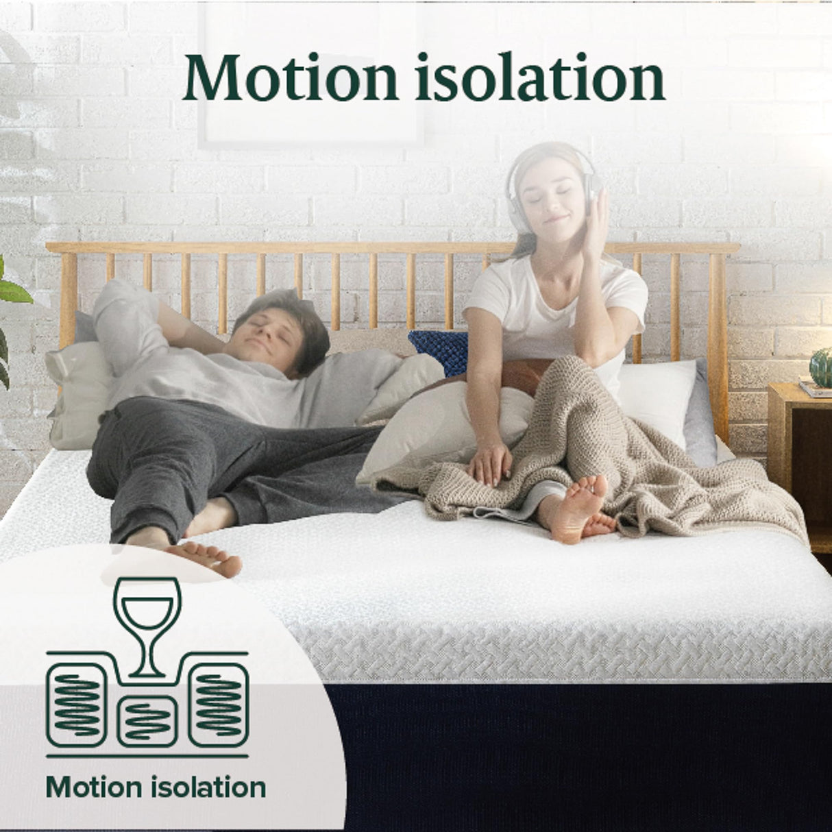 ZINUS 10 Inch Queen Cooling Comfort Hybrid Mattress [New Version], Fiberglass Free, Medium Firm Feel, Motion Isolation, Certified Safe Foams & Fabric ZINUS