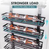 Eastherry Over The Door Pantry Organizer，9-Tier Over The Door Organizer with Adjustable Basket，Metal Hanging Pantry Organizers and Storage for Kitchen, Back of Door Seasoning Rack (Black) Eastherry