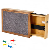 DeYoungArbeit Pistols Wall Cabinet with Magnetic Lock, Wall Shelf Gun Safe, Handmade Wooden Box Storage Indoor Gun Rack(Felt Cover) DeYoungArbeit