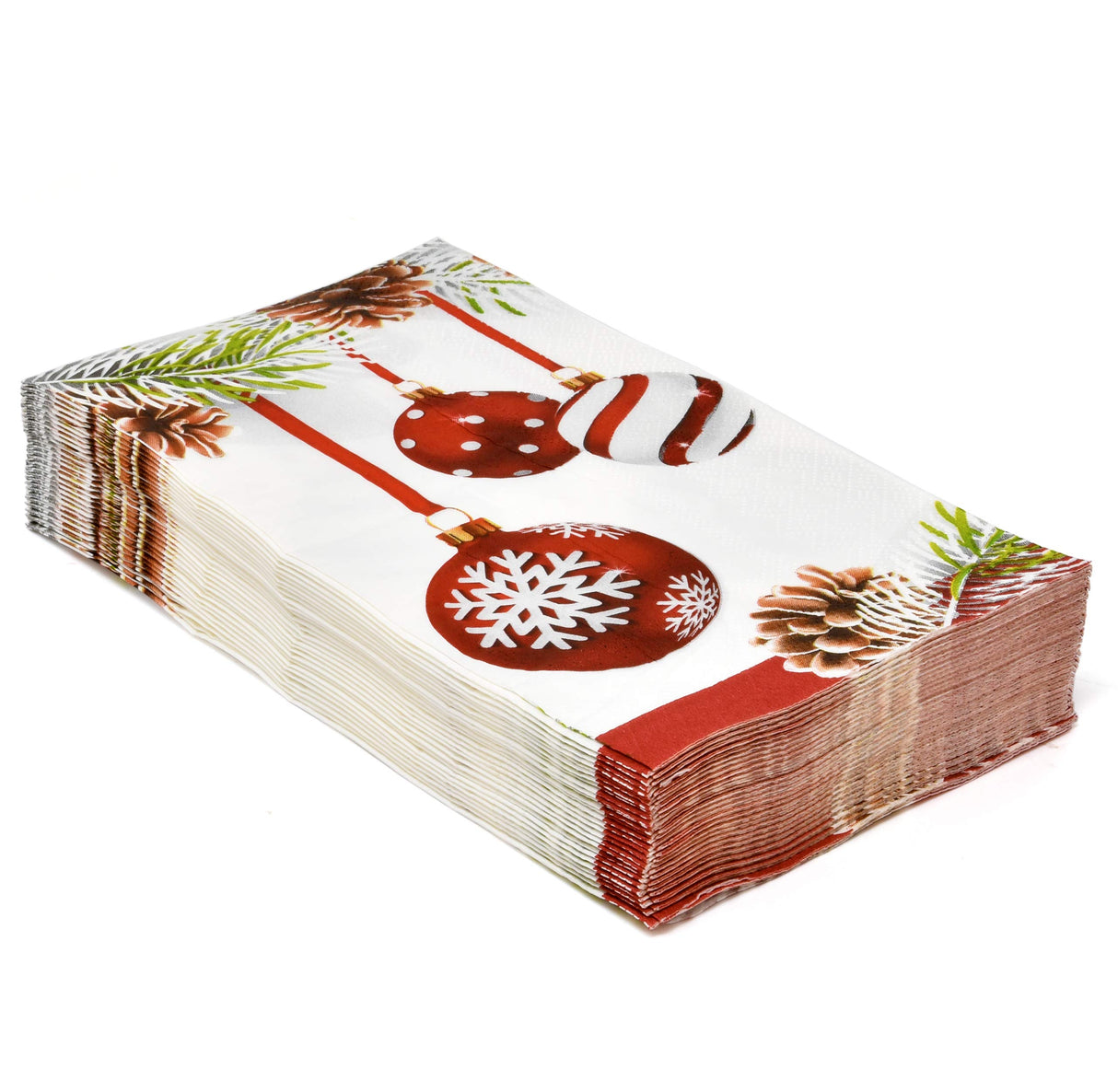 Gift Boutique 100 Christmas Ornament Guest Napkins Disposable Paper Decorative Elegant Xmas Dinner Hand Napkin For Home Kitchen Bathroom Wedding Holiday Decor Gift Boutique