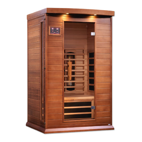 DYNAMIC SAUNAS Maxxus MX-M206-01 2-Person Full Spectrum Near Zero EMF (Under 2MG) FAR Infrared Sauna (Canadian Clear Red Cedar) Curb Side Delivery DYNAMIC SAUNAS