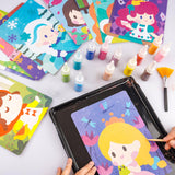 TNOONE Sand Art Kits for Kids,Crafts for Girls Ages 6-8,Princess DIY Creative Learning Toys,Ideal Gifts for Boys TNOONE
