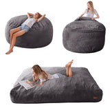 MAXYOYO Giant Bean Bag Chair Bed for Adults, Convertible Beanbag Folds from Lazy Chair to Floor Mattress Bed, Large Floor Sofa Couch, Big Sofa Bed, High-Density Foam Filling, Machine Washable MAXYOYO