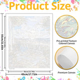 Landscape Paint by Numbers for Adult, Paint by Numbers Kit for Adults Beginners, DIY Beach Acrylic Painting on Canvas for Home Wall Art Decor 16x20Inch Mandun