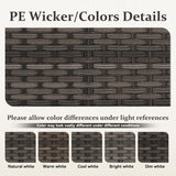 Audumas Outdoor Patio Loveseat, All-Weather 2-Seater Wicker Loveseat with Cushions, Outdoor Patio Love Seat Sofa for Garden, Balcony and Deck Audumas