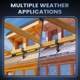 Pergola Roof Riser 3Pack Black Saddle 304 Stainless Steel Adjustable Angle Pergola Roof Riser Brackets for Patio Cover Wood Patio Pergola lunacme