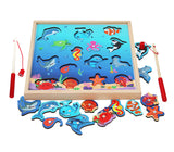 TOWO Wooden Fishing Game-Magnetic Fishing Puzzles with Numbers Jigsaw Puzzle- Sea Creatures Kids Fishing Game Educational Toys for 3 Years Old Math Toy Montessori Materials Toys of Wood Oxford