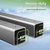 Vigo huseeo 12x20x8.7 FT Carport with Galvanized Steel Roof, Heavy Duty Metal Carport Canopy, Metal Carport Garage for Pickup, Boat, Car and Tractors, Grey Vigo huseeo