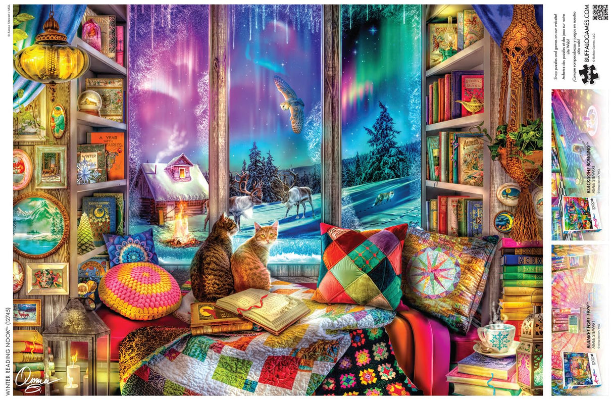 Buffalo Games - Aimee Stewart - Winter Reading Nook - 1000 Piece Jigsaw Puzzle for Adults -Challenging Puzzle Perfect for Game Nights - Finished Size is 26.75 x 19.75 Buffalo Games