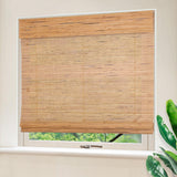 Chaudix Cordless Bamboo Shades, Blackout Bamboo Roman Blinds, Extra Width Privacy Wooden Blind, Sun Shade for Bedroom, Living Room, Dining Room, Acorn PS-043 Chaudix