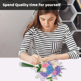 Unwynd Poke Art Hydrangea Flower Bouquet, Mess-Free Sewing Fabric Arts & Crafts for Adults, DIY Flower Bouquet Kit, Birthday Gifts for Women, Activity Craft Kit for Adults & Teens, Hobbies for Moms Unwynd