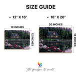 Ledgebay DIY Paint by Numbers Kit for Adults Framed Canvas Beginner to Advanced Paint by Numbers Kit Kits Include Acrylic Paint Set Brushes Tabletop Easel (Still Waters 12" x 16" Framed) Ledgebay