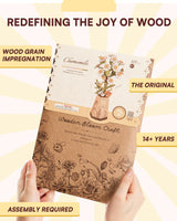 Wowood 3D Flower Wooden Puzzles for Adults-Chamomile, DIY Wooden Flowers Model Kit Building Set Crafts for Adults to Build, Botanical Collection/Ideal Creative Gift Ideas/Housewarming (101PCS) Wowood