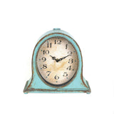 Creative Co-Op Metal Mantel Clock with Aqua Finish Creative Co-Op