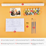 TUMOVO Paint by Numbers Kit for Adults Japanese Landscape Adult Paint by Number with Brushes Japan Garden Painting Oil Paint by Numbers DIY Painting Art Crafts for Home 16x20 in TUMOVO