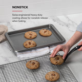 KitchenAid 9x13in Nonstick Aluminized Steel Baking Sheet, Contour Silver KitchenAid