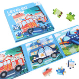 Magnetic Puzzles for Kids Ages 3-5, 3 in 1 Vehicle Toddlers Magnet Jigsaw Puzzle Book, Kids Travel Road Trip Puzzle Toys for Boys and Girls Ages 4-8 (Vehicle(12-16-20)) BBtinker