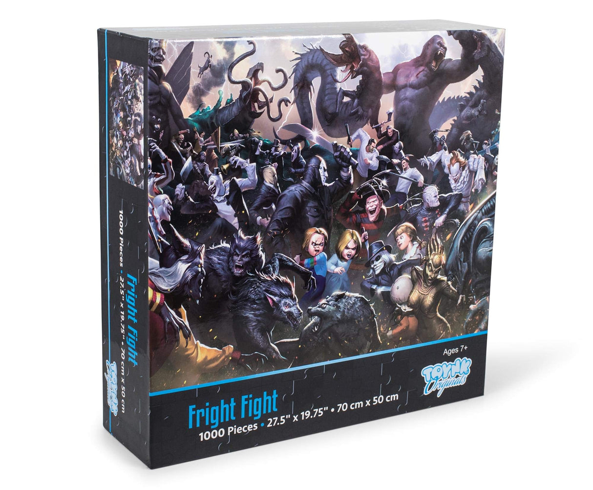 Fright Fight Horror Movie Villain Inspired 1000 Piece Jigsaw Puzzle for Adults | Challenging Interactive Brain Teaser for Family Game Night | 28 x 20 Inches Toynk