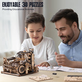 RoWood 3D Puzzles for Adults,Electric Marble Run Model kits,2024 New Wooden Puzzles for adults,Wooden Model Kits Spaceport,Creative Gifts for Adults&Teens rowood