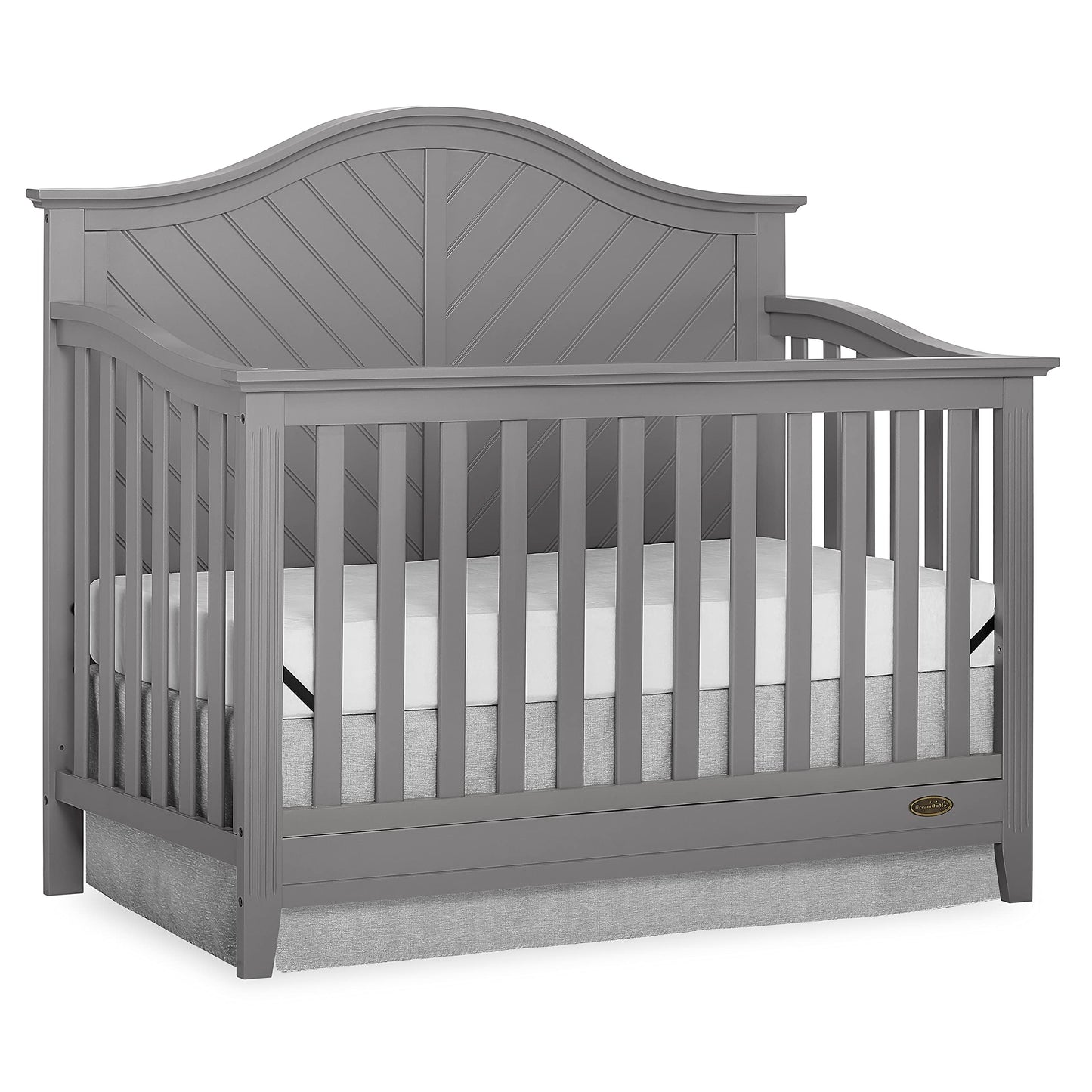 Dream On Me Ella 5-in-1 Full Size Convertible Crib in Storm Grey, Greenguard Gold Certified