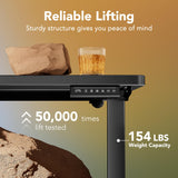 HUANUO 32" Small Electric Standing Desk Adjustable Height, 4 Memory Height Settings, Sit Stand Up Desk for Home Office & Computer Workstation, Black HUANUO