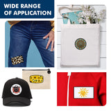 30 Pieces Sublimation Patches Fabric Iron-on Blank Patches 3 Shapes Repair Patches Sublimation Blank Hat Patch for DIY Crafts, Caps Clothes Shoes Bags Backpacks Uniforms (Black Frame) Waydress