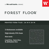 Forest Floor 3/8 Inch Thick Printed Foam Tiles, Premium Wood Grain Interlocking Foam Floor Mats, Anti-Fatigue Flooring – Stylish Flooring Solution, Carbon, 16 Sq Ft We Sell Mats