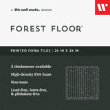 Forest Floor 3/8 Inch Thick Printed Foam Tiles, Premium Wood Grain Interlocking Foam Floor Mats, Anti-Fatigue Flooring, 24 in x 24 in We Sell Mats