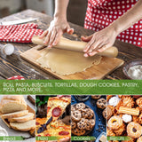 LorisArm 12-inch Wooden Rolling Pin for Baking, French Wood Rolling Pin Wood Kitchen Dough Roller for Fondant, Pizza, Pie, Cookie and Pastry LorisArm