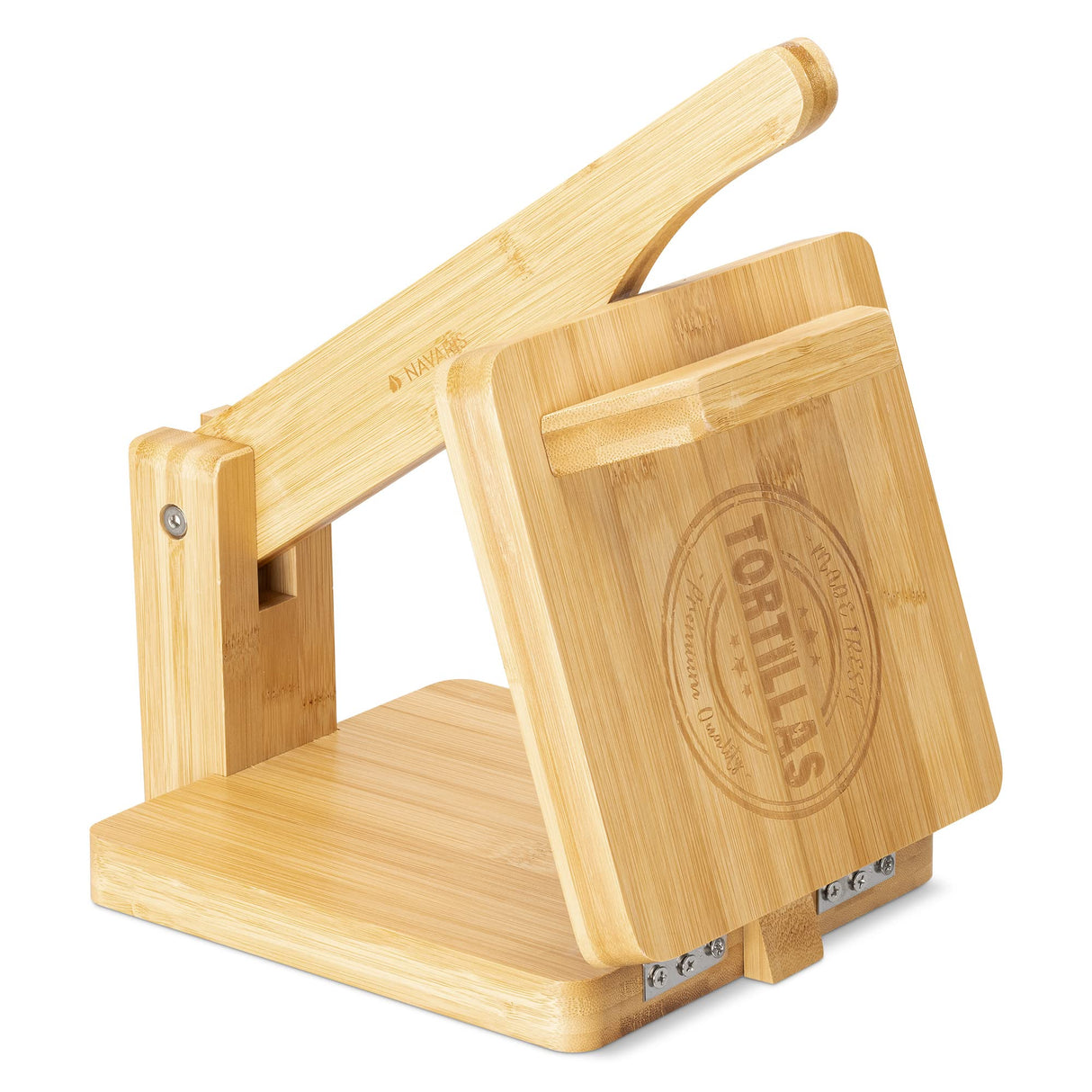 Navaris Wooden Tortilla Press - Wood Pataconera Tortilla Quesadilla Maker Flour Dough Press for Quesadillas Tortillas Indian Roti Tostones Patacones Navaris