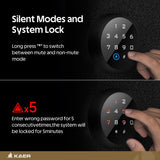 KAER 5 Gun Safe, Quick Access Gun Safe for Rifles and Pistols, Home Gun Rifle Safe with Separate Lock Box, Heavy Duty Large Gun Locker Cabinet with Hooks and Gun Rack for Shotguns, Assembled KAER