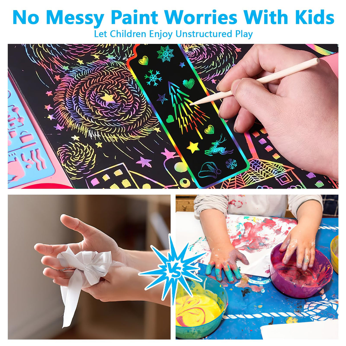 PEASUG Scratch Art, 40 Sets 5 Styles Scratch Art for Kids, Rainbow Scratch Paper Art Sets, Magic Black Scratch Off Paper Eid Bookmarks Gifts for Kids, DIY Art Craft Party Favors Easter Crafts PEASUG