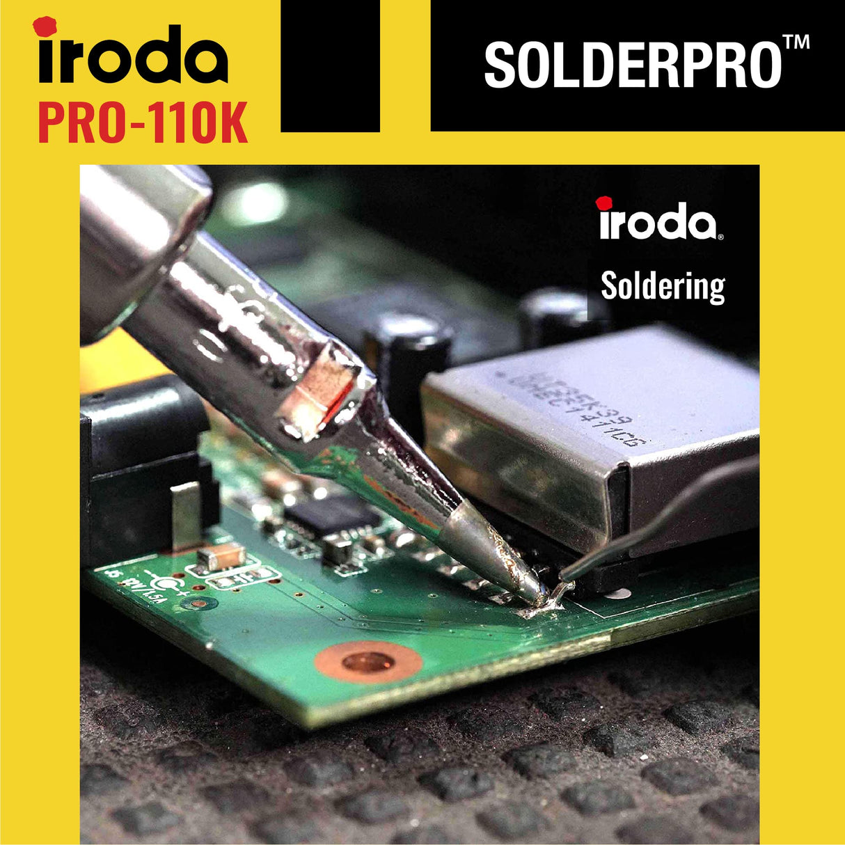 IRODA SOLDERPRO 110K Cordless Butane Soldering Iron Kit - 4-in-1 Portable Soldering Iron, Mini Torch, Heat Gun, Precision Heat Blower, 30-125W Adjustable, 100+ Min Runtime Iroda