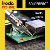 IRODA SOLDERPRO 110K Cordless Butane Soldering Iron Kit - 4-in-1 Portable Soldering Iron, Mini Torch, Heat Gun, Precision Heat Blower, 30-125W Adjustable, 100+ Min Runtime Iroda